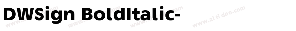 DWSign BoldItalic字体转换